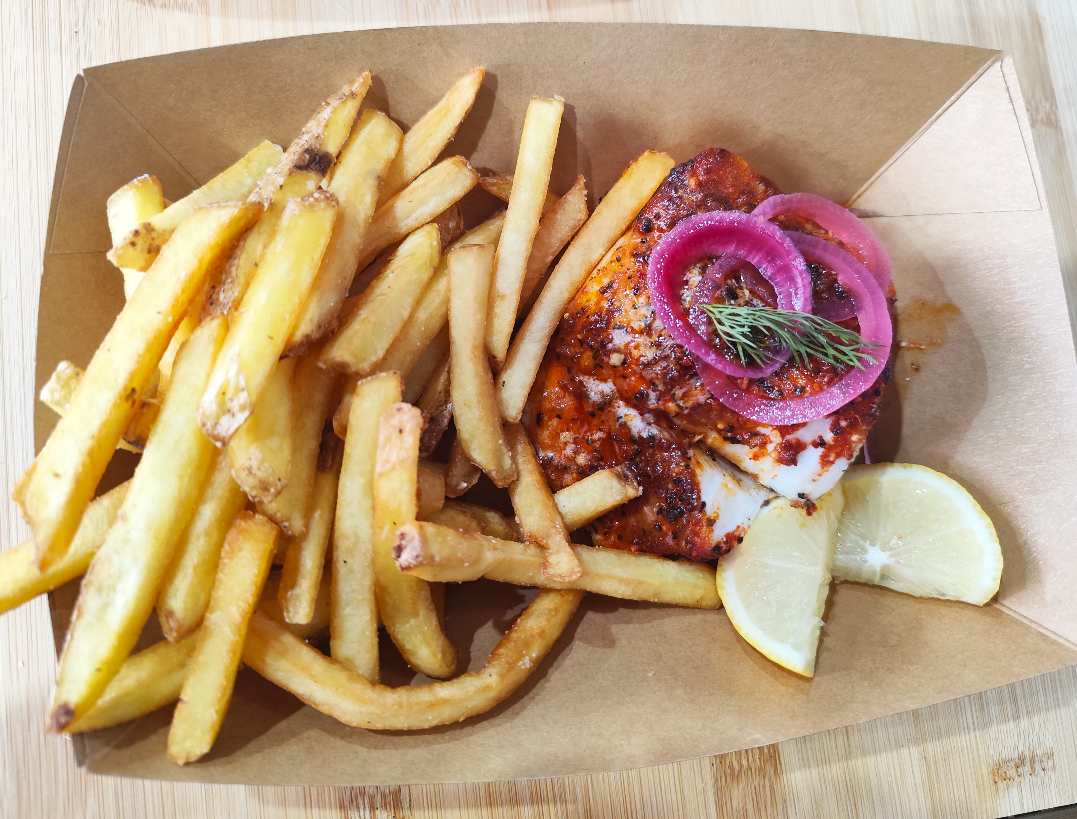 Baked fish And chips