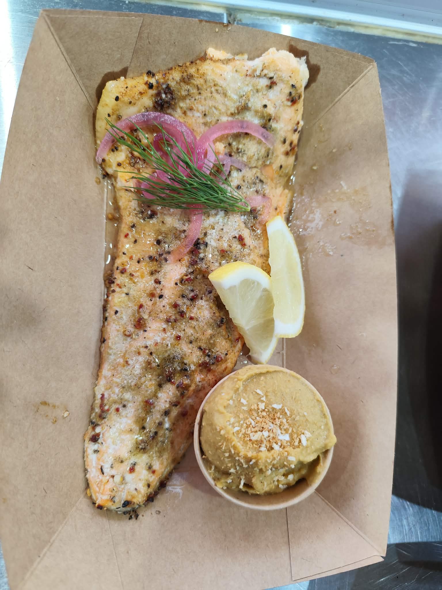 Arctic char and fries